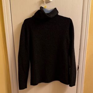 Eileen Fisher charcoal cashmere Turtleneck Sweater